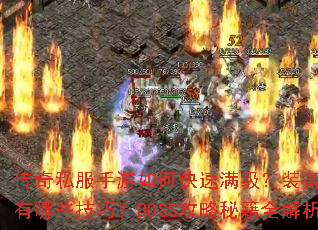 ����˽��������ο���������װ����������Щ���ɣ�BOSS�����ؼ�ȫ����