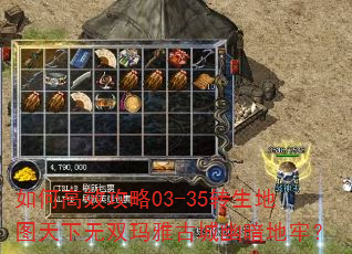 如何高效攻略03-35转生地图天下无双玛雅古城幽暗地牢? 如何高效攻略03-35转生地图天下无双玛雅古城幽暗地牢?